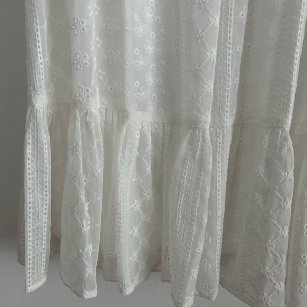 Calvin Klein Eyelet Tier-Hem Dress - Picture 5 of 9